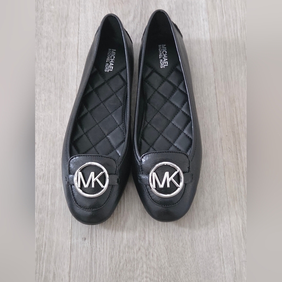 Michael Kors Black Loafers with Silver Emblem - Picture 4 of 4